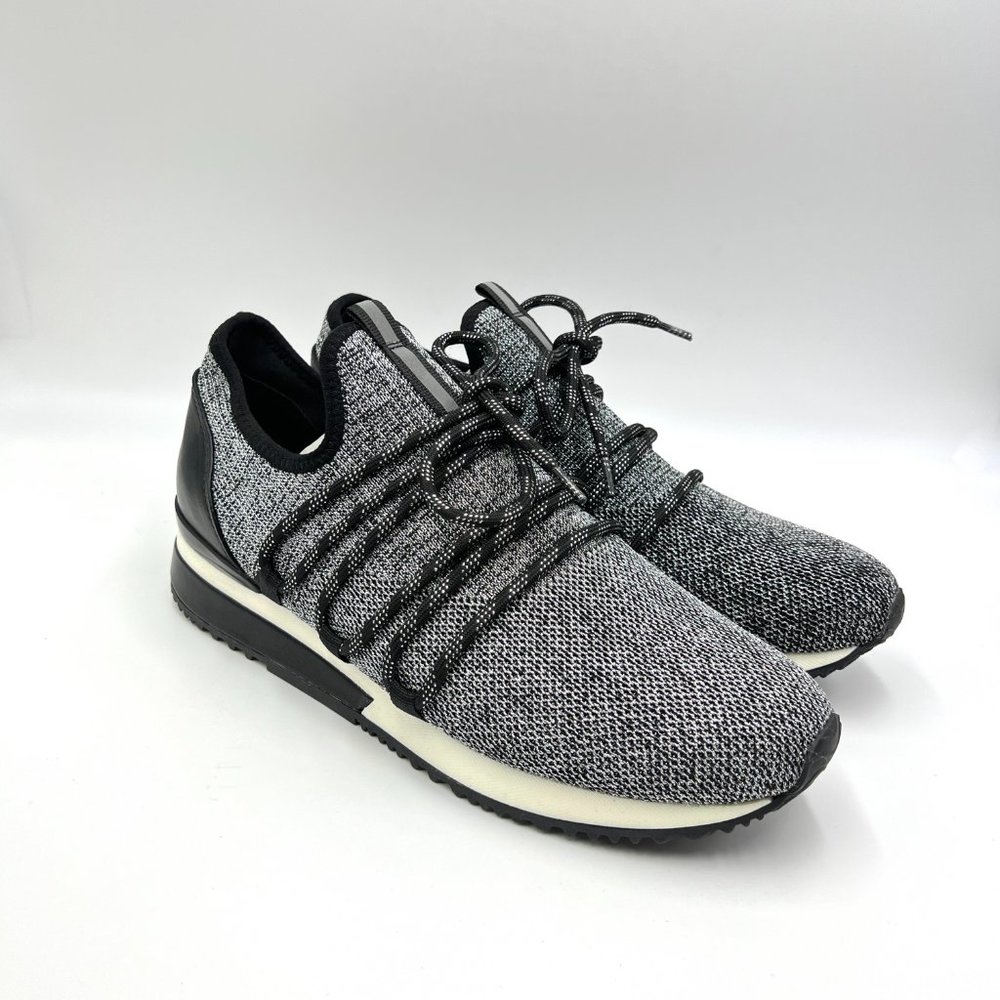 Urban Sport By JSlides Womens Size 10 Mara Black‎ Silver Knit Sneakers Shoes 10M